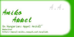 aniko appel business card